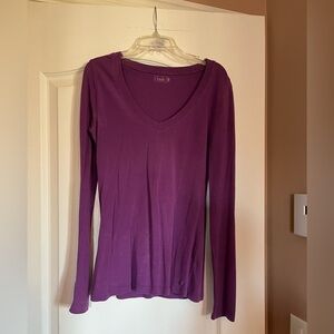 2/$20 - Twik Purple Fitted Long Sleeve Blouse